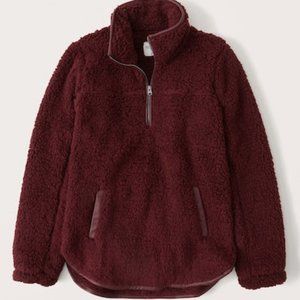 Abercrombie & Fitch Half-Zip Sherpa Sweatshirt
